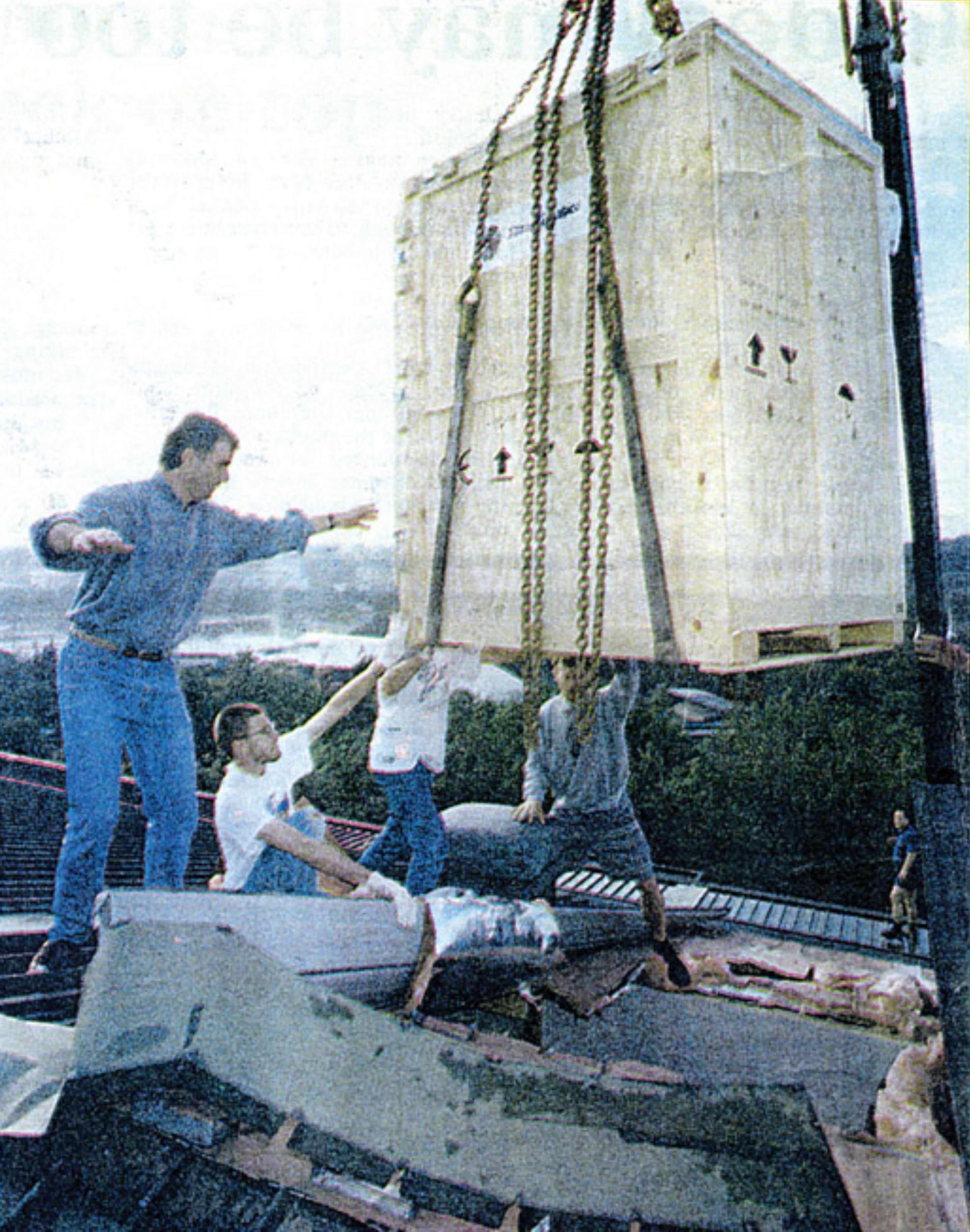To accommodate more powerful computers the roof of the Engineering Science building had to be removed.