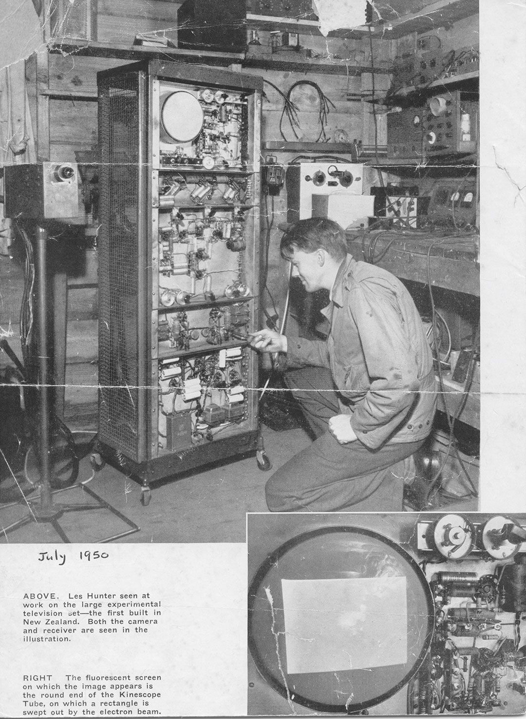 Peter and Ian Hunter's father Les built the country's first television set and closed circuit broadcast system.