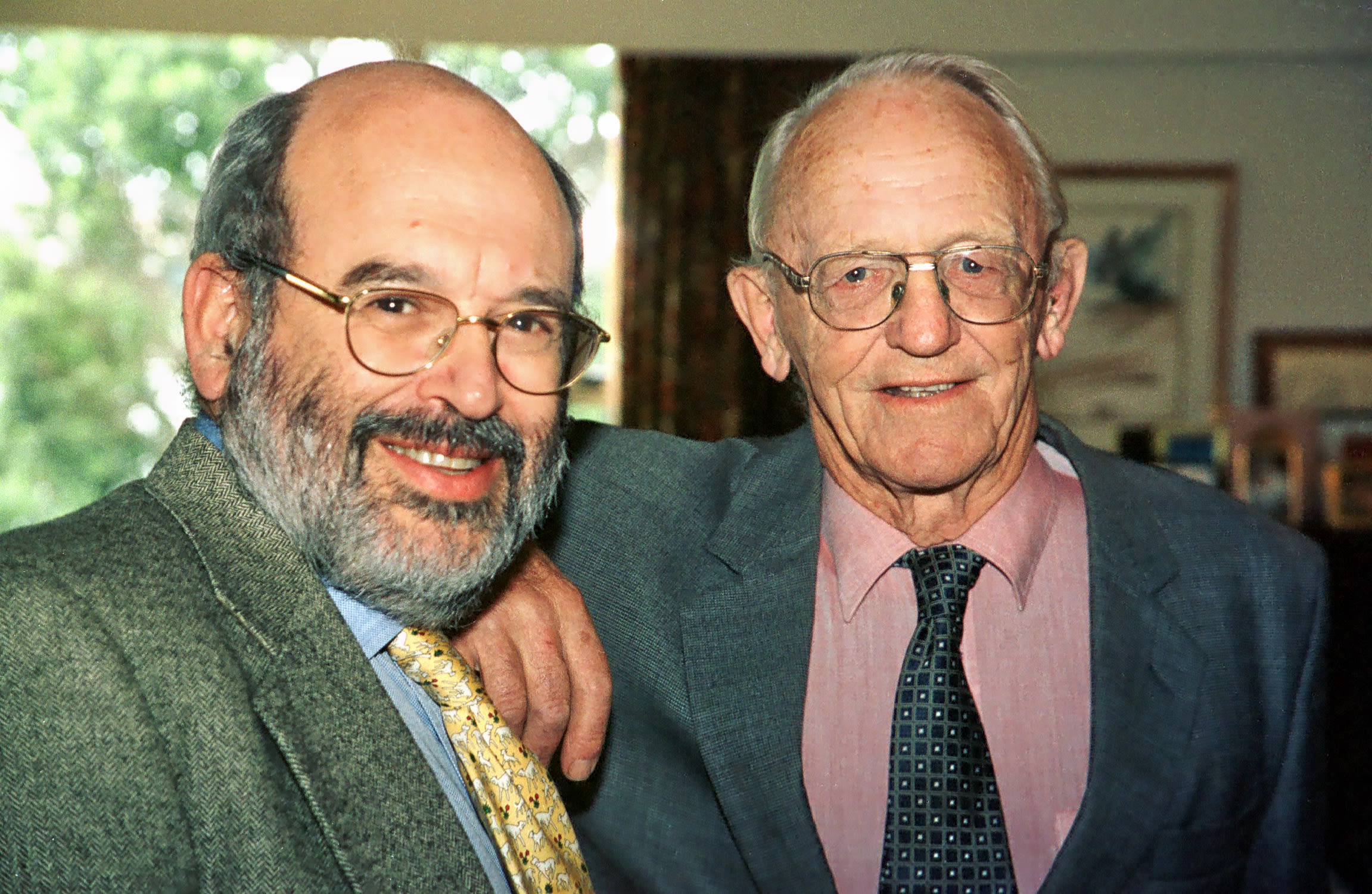 LIGGINS INSTITUTE: Professor Sir Peter Gluckman, the founding director of the Liggins Institute with Professor Sir Graham Liggins. 